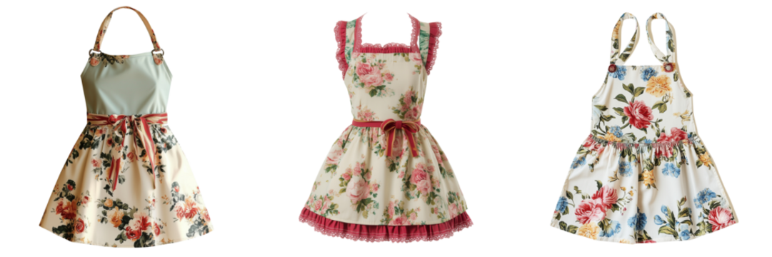 Set of A model wearing a delicate stripe rose ribbon JSK, standing in a sunlit garden filled with blooming roses on transparent png background - Powered by Adobe