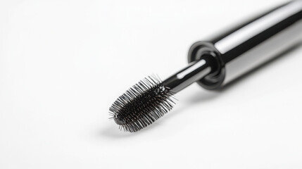 Fototapeta premium Studio shot of open mascara tube with wand for beauty and makeup design