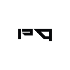 PQ monogram logo design letter text name symbol monochrome logotype alphabet character simple logo