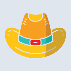 flat design cowboy hat
