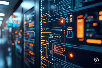 Naklejka premium Ai solutions for healthcare cybersecurity in modern hospitals