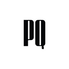 PQ monogram logo design letter text name symbol monochrome logotype alphabet character simple logo