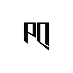 PQ monogram logo design letter text name symbol monochrome logotype alphabet character simple logo
