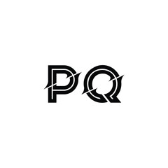PQ monogram logo design letter text name symbol monochrome logotype alphabet character simple logo