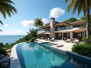 Luxury Oceanview Villa  Infinity Pool  Tropical Paradise