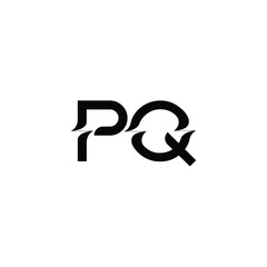 PQ monogram logo design letter text name symbol monochrome logotype alphabet character simple logo