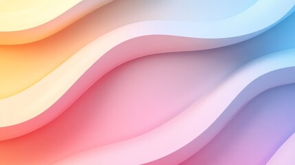 Obraz premium Abstract Pastel Wave Background: Soft Color Gradient Design