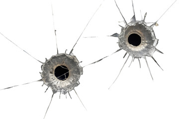 Metallic Surface Bullet Impact | Transparent Stock Photo PNG