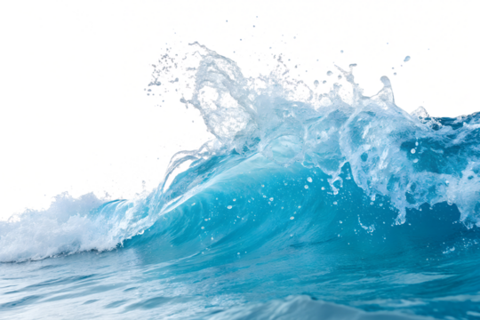 Dynamic Seawater Wave Isolated | Clean PNG Stock Photo