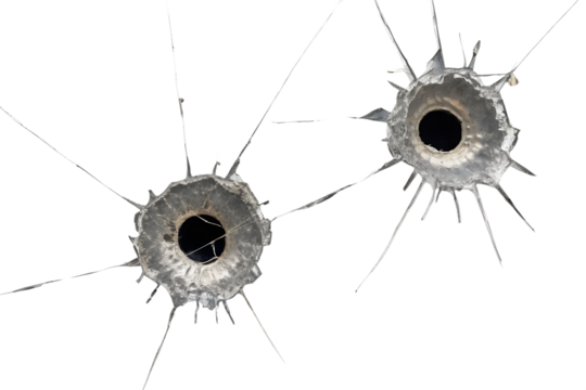 Metallic Surface Bullet Impact | Transparent Stock Photo PNG