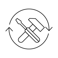 Build Tools Icon – Tools Representing AI-Driven Construction and Maintenance Applications