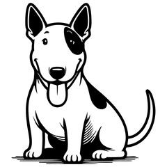Bull Terrier Dog Illustration.
