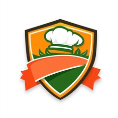 Chef Shield Logo, Restaurant Badge, Healthy Food