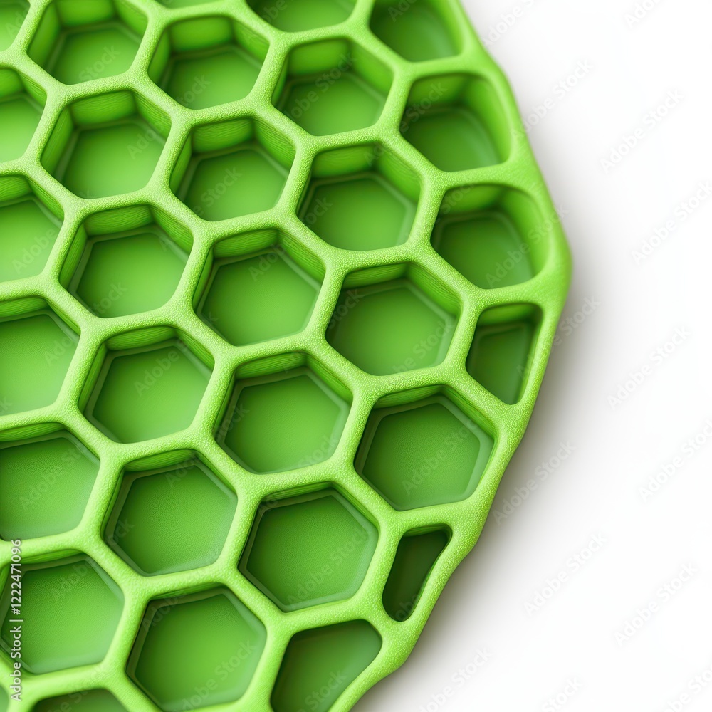 Poster green honeycomb pattern with textured surface for design projects