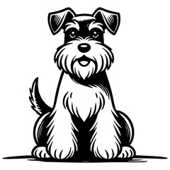 Schnauzer Dog Illustration.