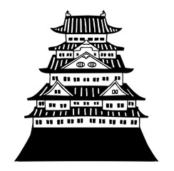 日本の城のイラスト