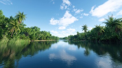 Tranquil Tropical River