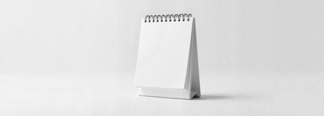 Spiral calendar mockup on white background