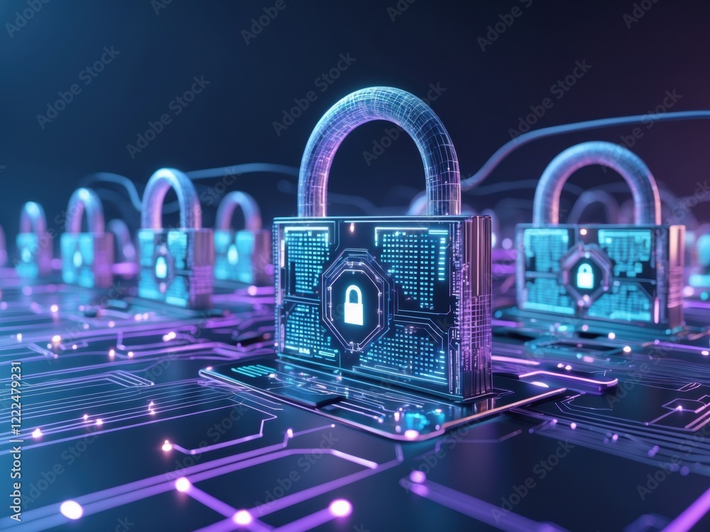 Poster exploring the role of artificial intelligence in enhancing cybersecurity measures for the digital la