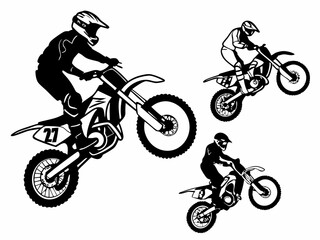 silhouette of a person riding a bike