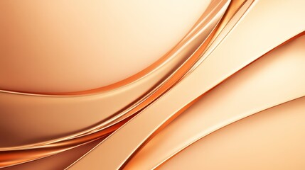 Fototapeta premium Abstract Golden Curves: A Symphony of Peachy Hues