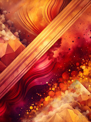 abstract orange and Maroon background with waves