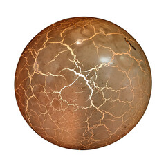 crackle orange brown ball isolated object