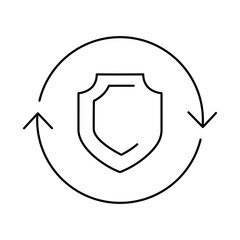 Protect Data Icon – Shield Representing AI-Based Data Protection and Privacy Solutions