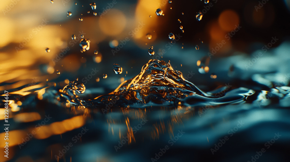 Poster condensation water drops on transparent background. rain droplets with light reflection on window or