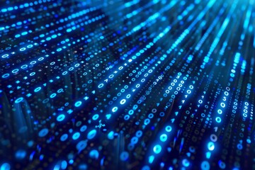 Display of binary numbers on monitor. visualizing complex computations or algorithms in action. Neural network ai generated