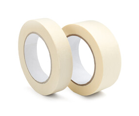 Rolls of masking tape isolated on white