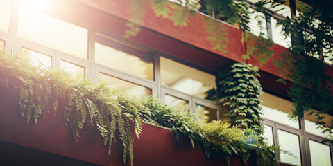 Environmental background. Future eco friendly urban housing design idea. architecture, vertical garden, eco, friendly design, building
