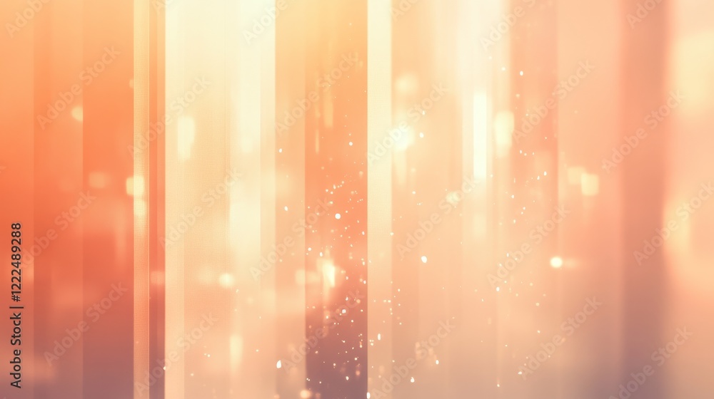 Poster abstract light patterns with soft glows and warm tones