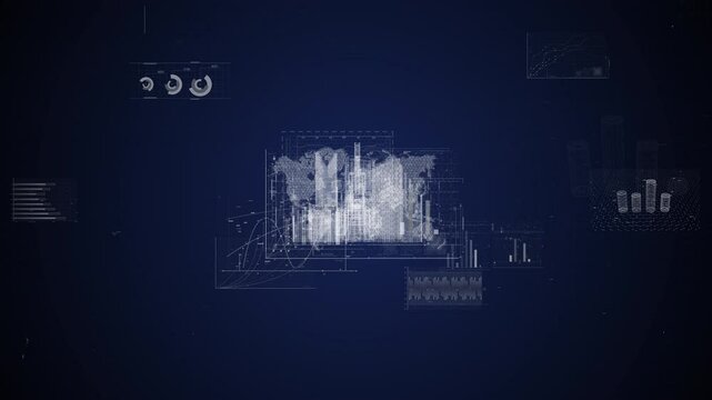 Burkina Faso country map with cinematic animation showcasing analytics and data insights, perfect for corporate video backgrounds, business presentations, and professional visuals