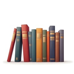 Vintage Bookshelf with Stacked Hardcover and Paperback Books in a Cozy Library Setting