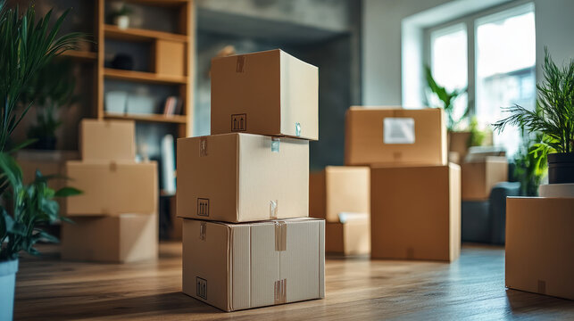 We have moved banner. Announcement message about change office address, business relocation. Vector landing page of relocation business with isometric map with path and pointer