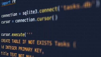 Obraz premium Digital Python code. Computer generated