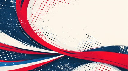 Patriotic Swirls: An Abstract Celebration of Freedom and National Pride