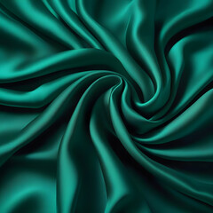 Obraz premium Smooth elegant green silk or satin luxury cloth texture background.