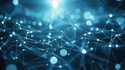 Obraz premium Abstract Network Connection: Digital World Visualization