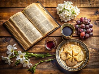 Communion, Bible, rule of thirds, composition.