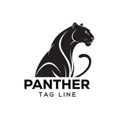 panther silhouette vector clip art logo