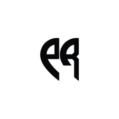 PR monogram logo design letter text name symbol monochrome logotype alphabet character simple logo