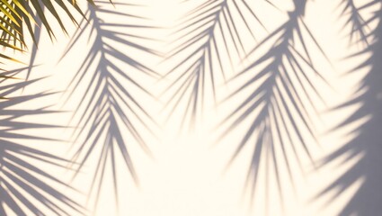 Obraz premium Minimalist palm leaf design on creamy beige background ideal for tropical themes and natural inspired creative projects