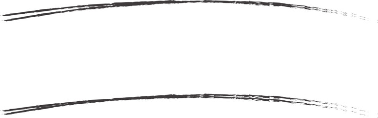 Minimalist black ink brushstroke frame, for modern artistic projects or abstract compositions, for banners, borders, and decorative elements.