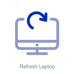 Fototapeta premium Refresh Laptop