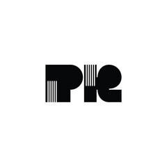 PR monogram logo design letter text name symbol monochrome logotype alphabet character simple logo