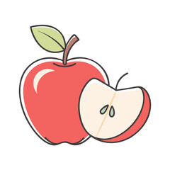 apple icon, apple vector illustration-simple illustration of apple, perfect for apple logos and icons