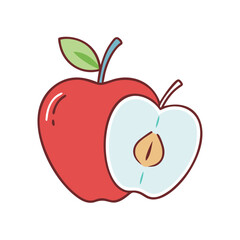 apple icon, apple vector illustration-simple illustration of apple, perfect for apple logos and icons