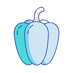 bell pepper icon, bell pepper vector illustration-simple illustration of bell pepper, perfect for bell pepper logos and icons